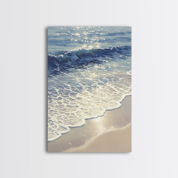 Coastal Water Study Canvas Print, General Fine Art, Mid Century Modern, Living Room Decor, Fine Art, Bedroom Decor, GEN-2x3-61