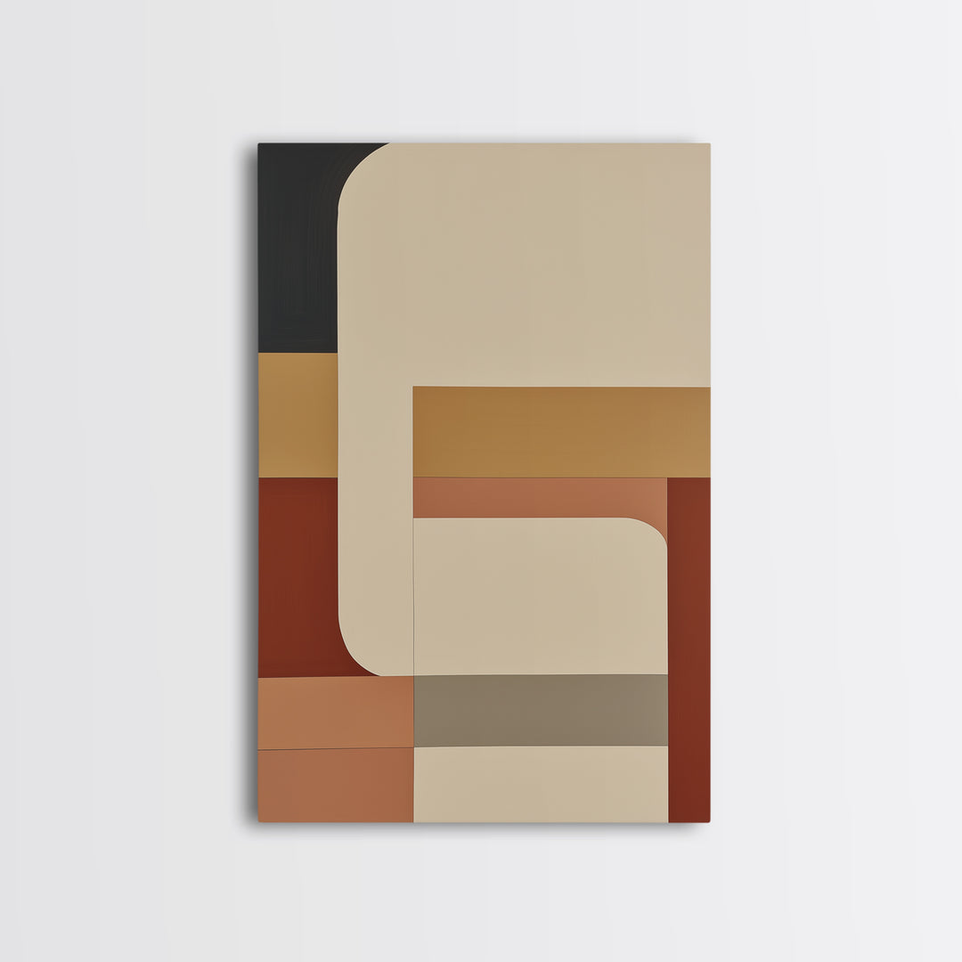 Modern Geometric Composition Canvas Print, General Fine Art, Decor, Living Room Decor, Fine Art, Digital Wall Art, GEN-2x3-66