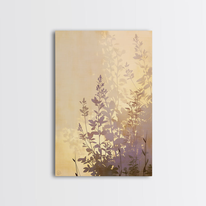 Botanical Silhouette Series Canvas Print, General Fine Art, Large Wall Art, Living Room Decor, Fine Art, Modern Decor, GEN-2x3-77