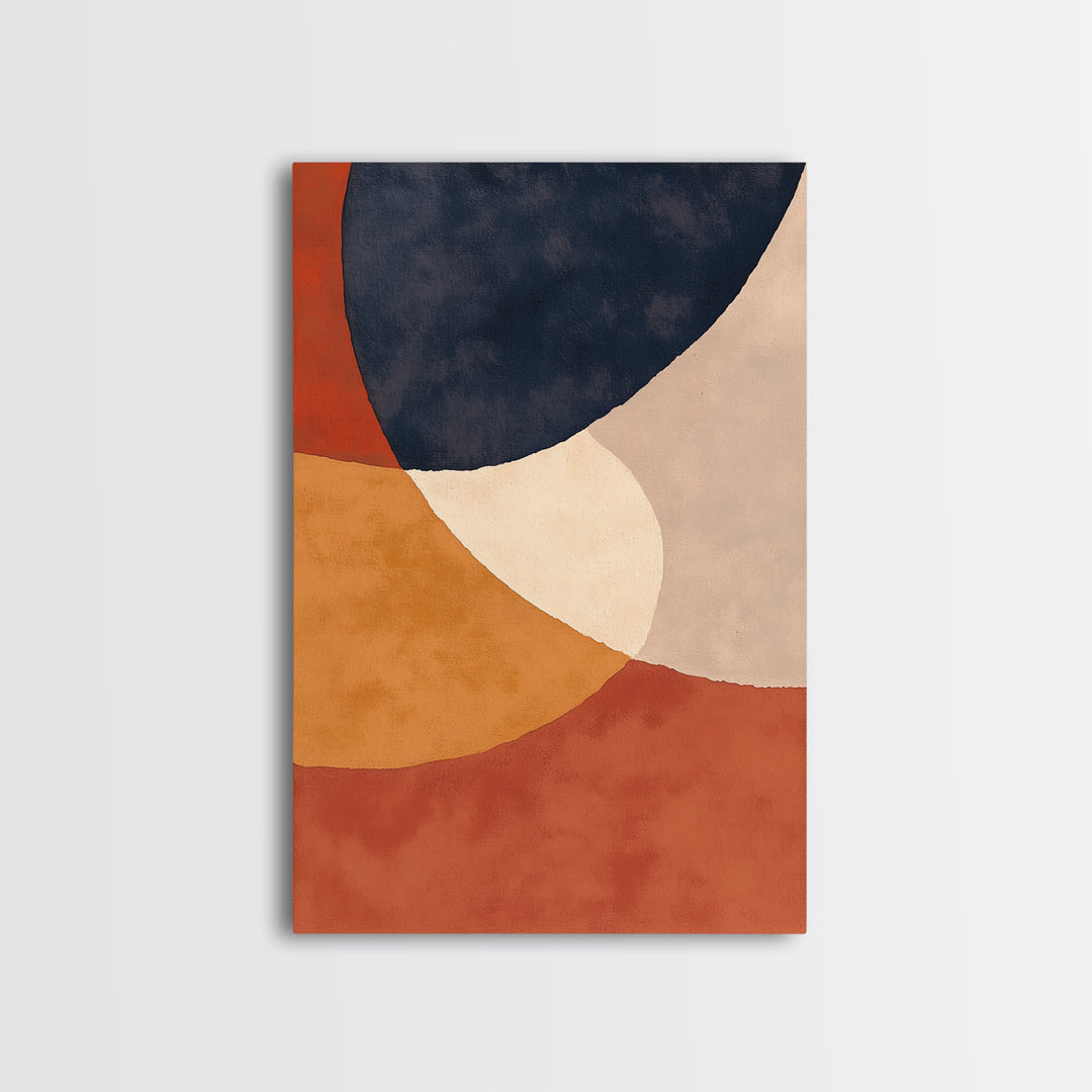 Warm Terracotta Abstract Canvas Print, General Fine Art, Digital Art, Living Room Decor, Fine Art, Art Nouveau, GEN-2x3-86
