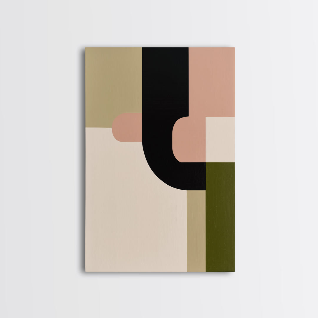 Modern Geometric Composition Framed Canvas Print, General Fine Art, Printable, Living Room Decor, Fine Art, Framed Wall Art, GEN-2x3-90