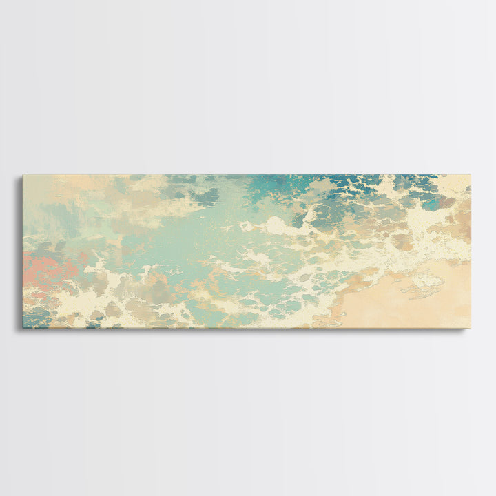 Coastal Water Study Canvas Print, General Fine Art, Framed Wall Art, Living Room Decor, Fine Art, Luxury Decor, GEN-3x1-21