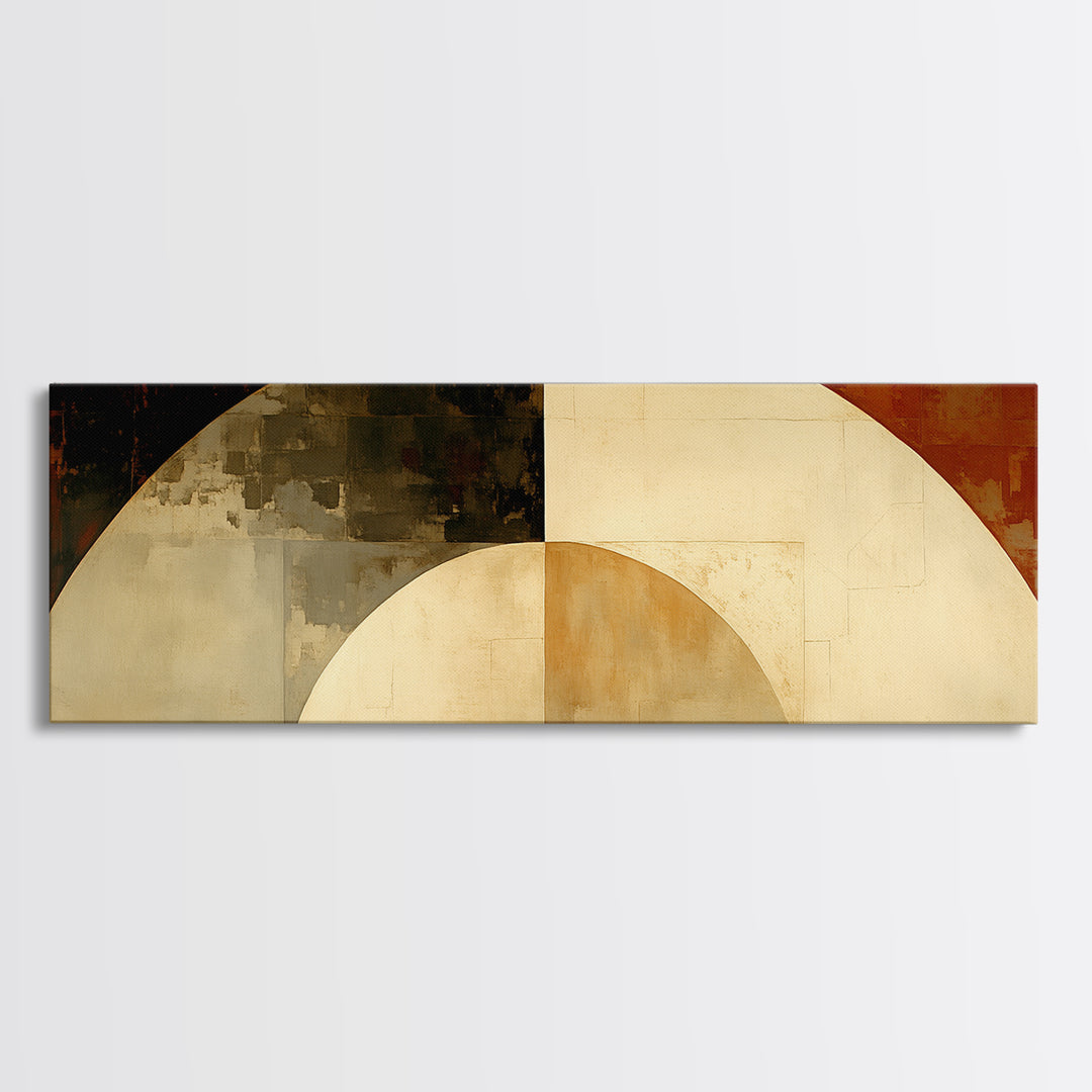 Monochrome Architectural Arch Composition Framed Canvas Print, General Fine Art, Bedroom Decor, Living Room Decor, Oil Painting, GEN-3x1-28