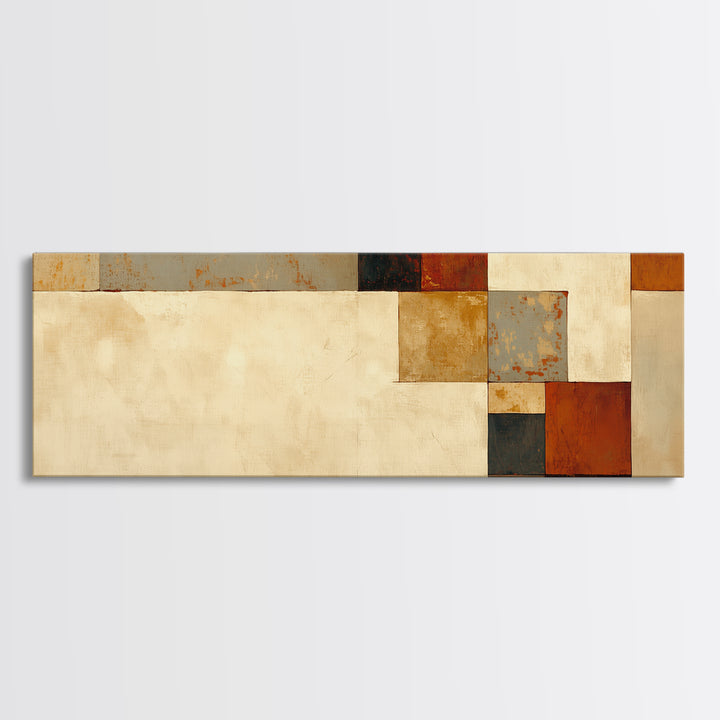 Modern Geometric Composition Canvas Print, General Fine Art, Wall Art Prints, Living Room Decor, Abstract Art, GEN-3x1-50