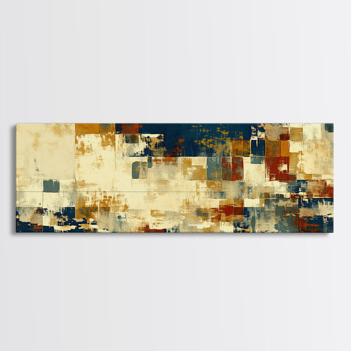 Earthy Plaster Texture Abstract Framed Canvas Print, General Fine Art, Statement Artwork, Living Room Decor, Abstract Art, GEN-3x1-7