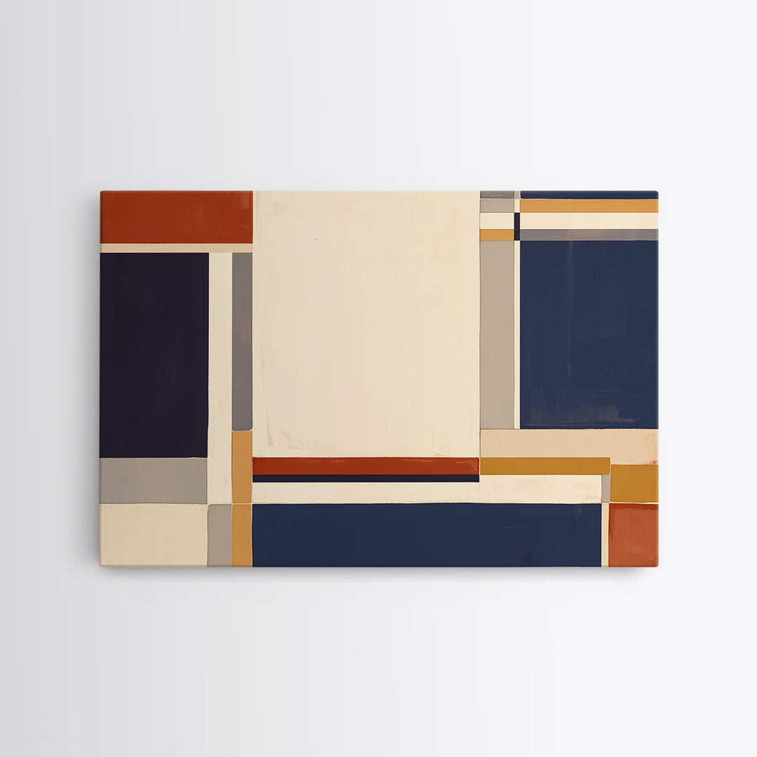 Modern Geometric Composition Framed Canvas Print, General Fine Art, Printable, Living Room Decor, Fine Art, Framed Wall Art, GEN-3x2-14