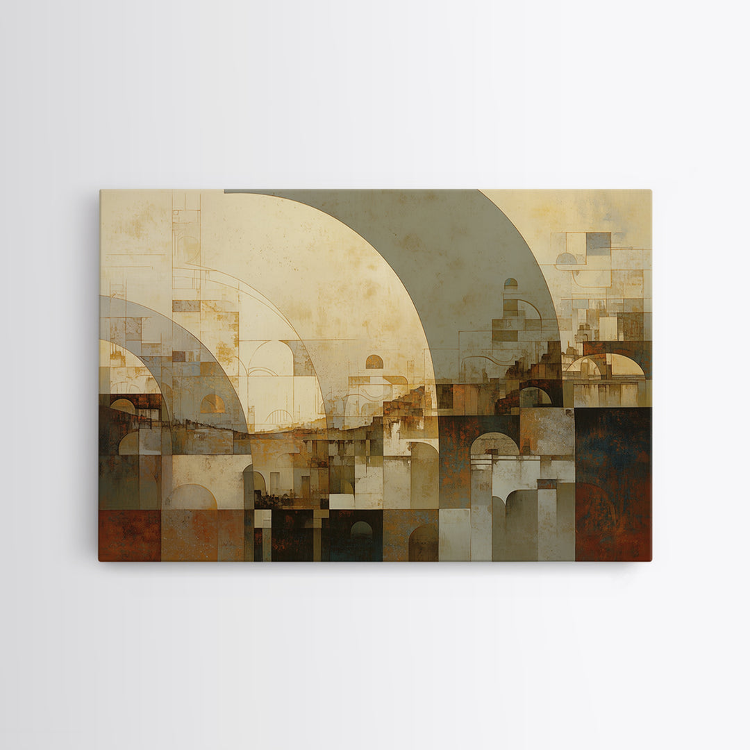 Earthy Plaster Texture Abstract Framed Canvas Print, General Fine Art, Statement Artwork, Living Room Decor, Abstract Art, GEN-3x2-19