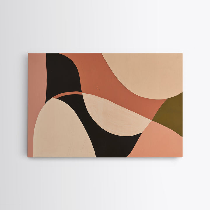 Warm Terracotta Abstract Canvas Print, General Fine Art, Original Art, Living Room Decor, Abstract Art, Boho Decor, GEN-3x2-34