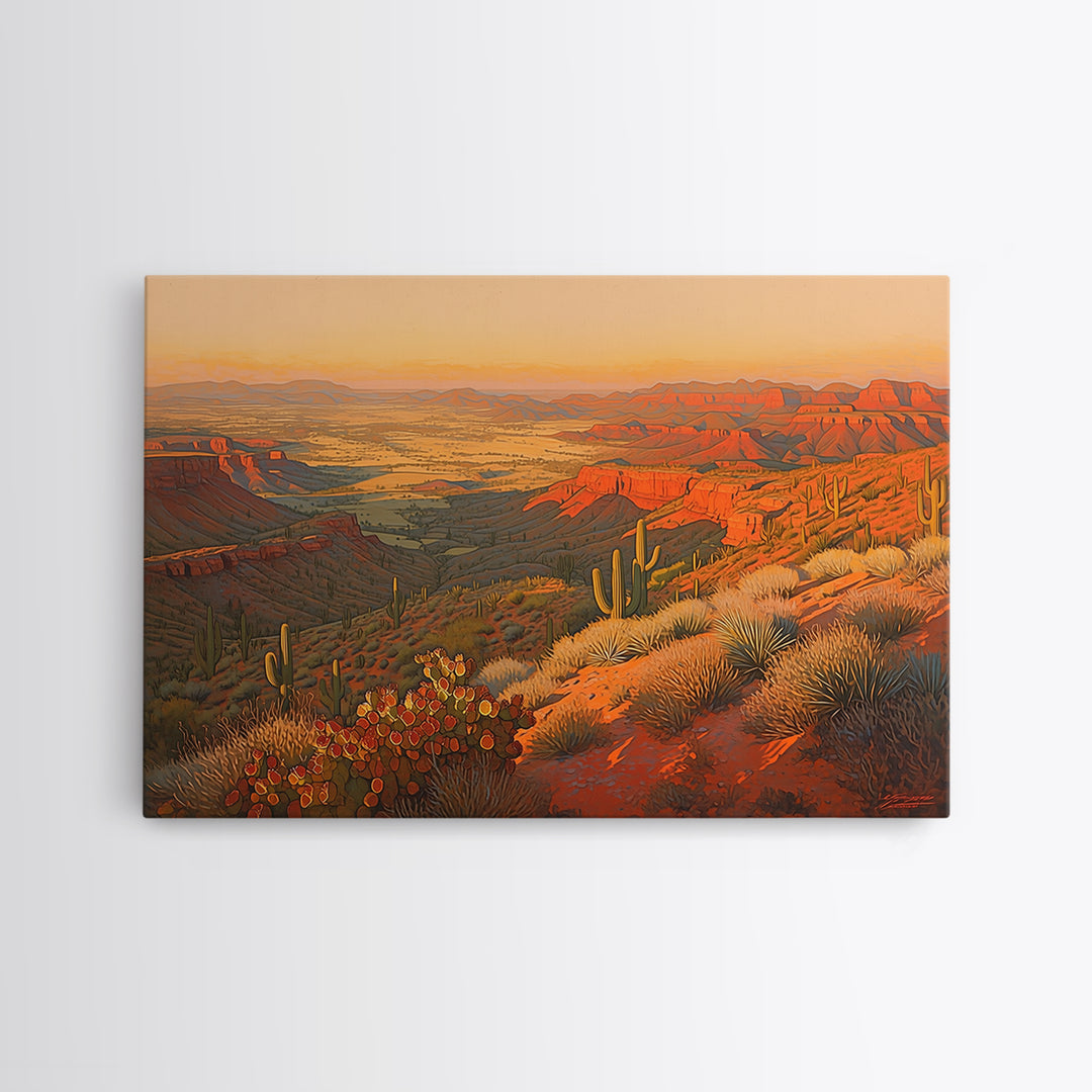Serene Desert Horizon Framed Canvas Print, General Fine Art, Gallery Decor, Living Room Decor, Fine Art, Wall Art, GEN-3x2-45