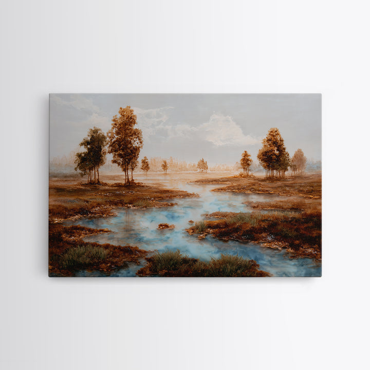 Elegant Ink Wash Landscape Canvas Print, General Fine Art, Gallery Decor, Living Room Decor, Fine Art, Wall Art, GEN-3x2-48