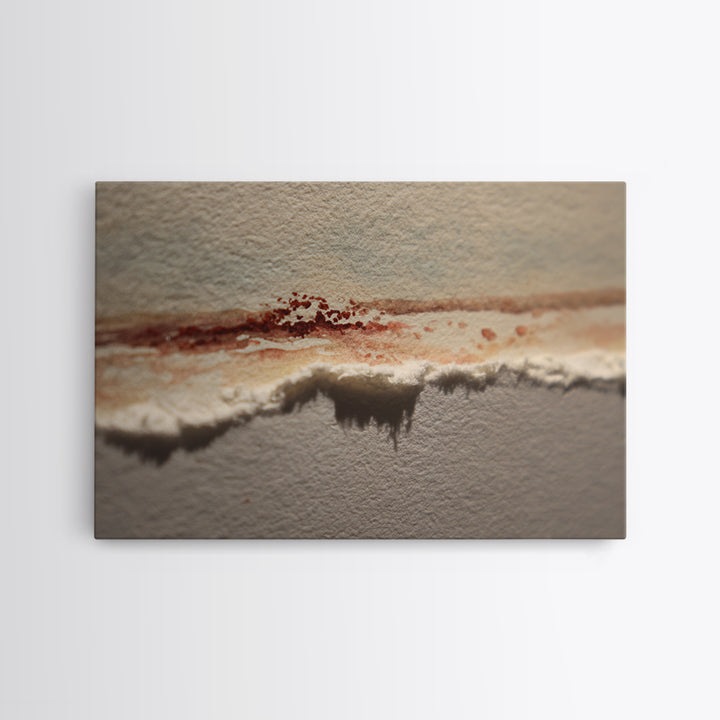 Minimal Black Line Figure on Textured Paper Framed Canvas Print, General Fine Art, Canvas, Living Room Decor, Oil Painting, GEN-3x2-55