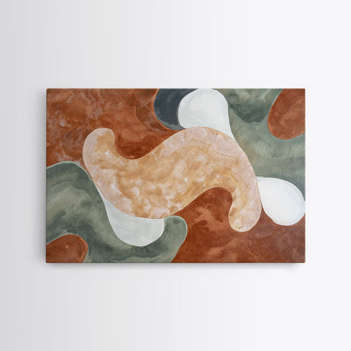 Warm Terracotta Abstract Canvas Print, General Fine Art, Original Art, Living Room Decor, Abstract Art, Boho Decor, GEN-3x2-58