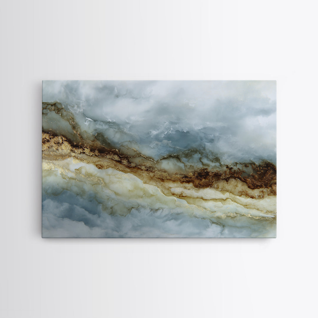 Quiet Abstract River Shape Canvas Print, General Fine Art, Luxury Decor, Living Room Decor, Abstract Art, Digital Prints, GEN-3x2-76