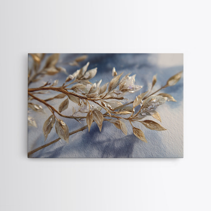 Soft Watercolor Branch Study Framed Canvas Print, General Fine Art, Poster, Living Room Decor, Fine Art, Wall Art Prints, GEN-3x2-87