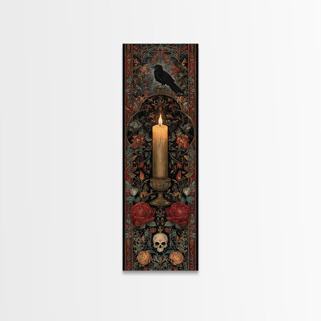 Medieval Illuminated Border Canvas Print, Gothic Art, Room Decor, Living Room Decor, Fine Art, Gothic, Printable Wall Art, GOT-1x3-28