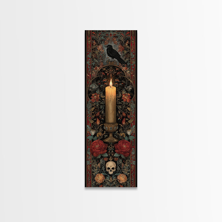 Medieval Illuminated Border Canvas Print, Gothic Art, Room Decor, Living Room Decor, Fine Art, Gothic, Printable Wall Art, GOT-1x3-28