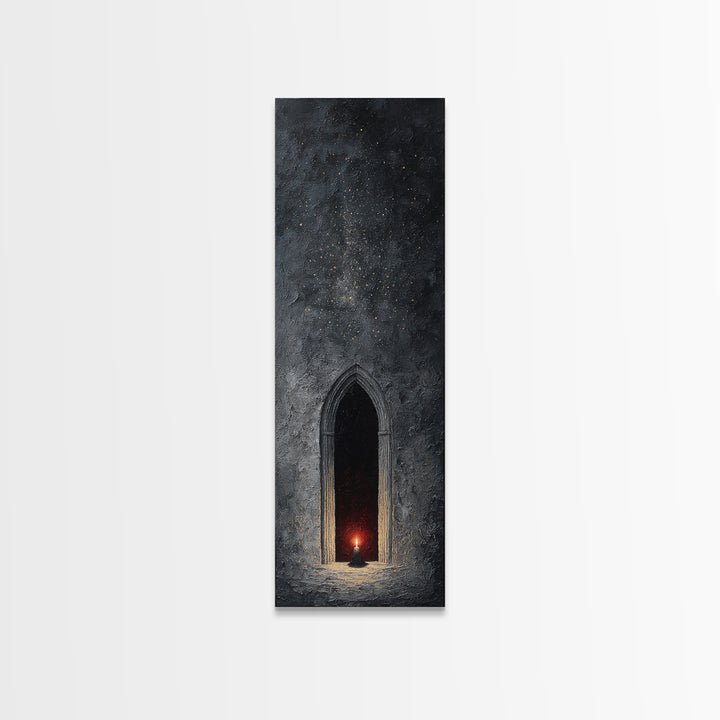 Gothic Archway Filled Framed Canvas Print, Gothic Art, Original Painting, Living Room Decor, Fine Art, Gothic, Canvas Painting, GOT-1x3-47