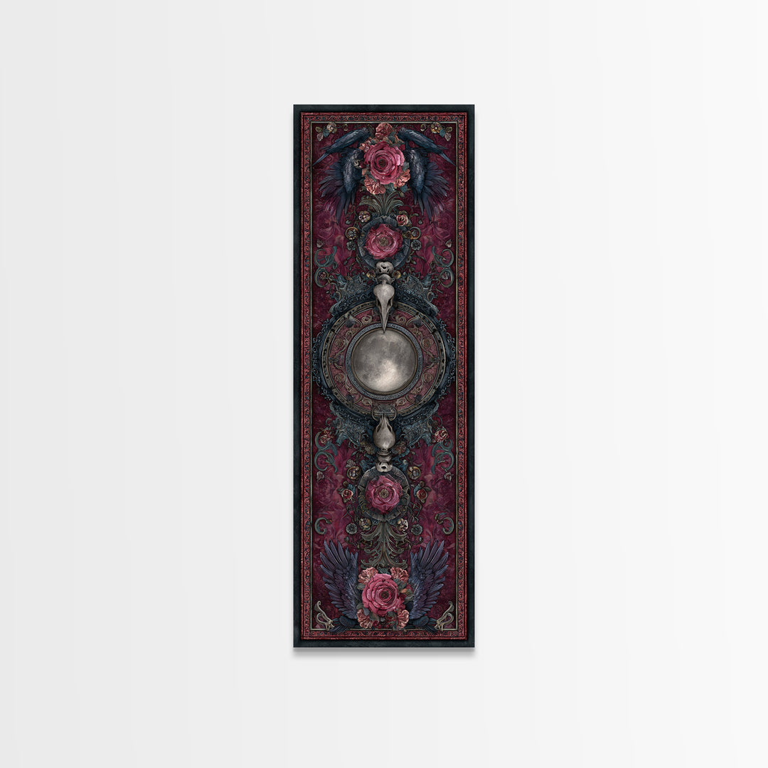 Medieval Illuminated Border Framed Canvas Print, Gothic Art, Canvas Tote Bag, Living Room Decor, Oil Painting, Gothic, GOT-1x3-76