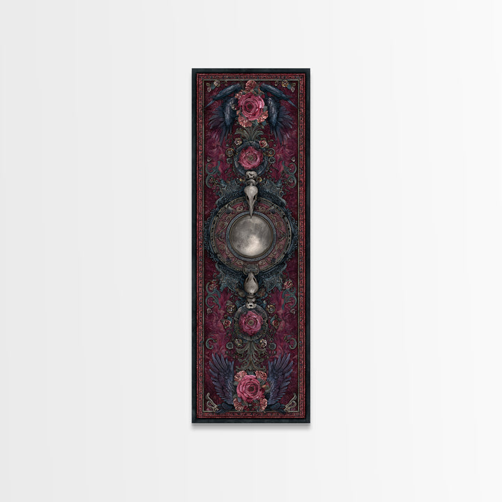 Medieval Illuminated Border Framed Canvas Print, Gothic Art, Canvas Tote Bag, Living Room Decor, Oil Painting, Gothic, GOT-1x3-76