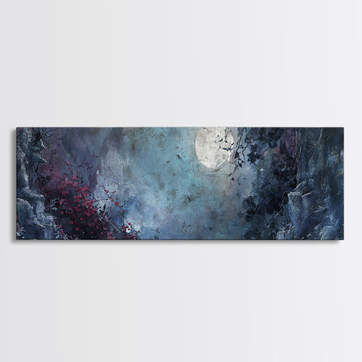 Gothic Mermaid by Dark Rocks Canvas Print, Gothic Art, Canvas Painting, Living Room Decor, Oil Painting, Gothic, Fine Art Print, GOT-3x1-85