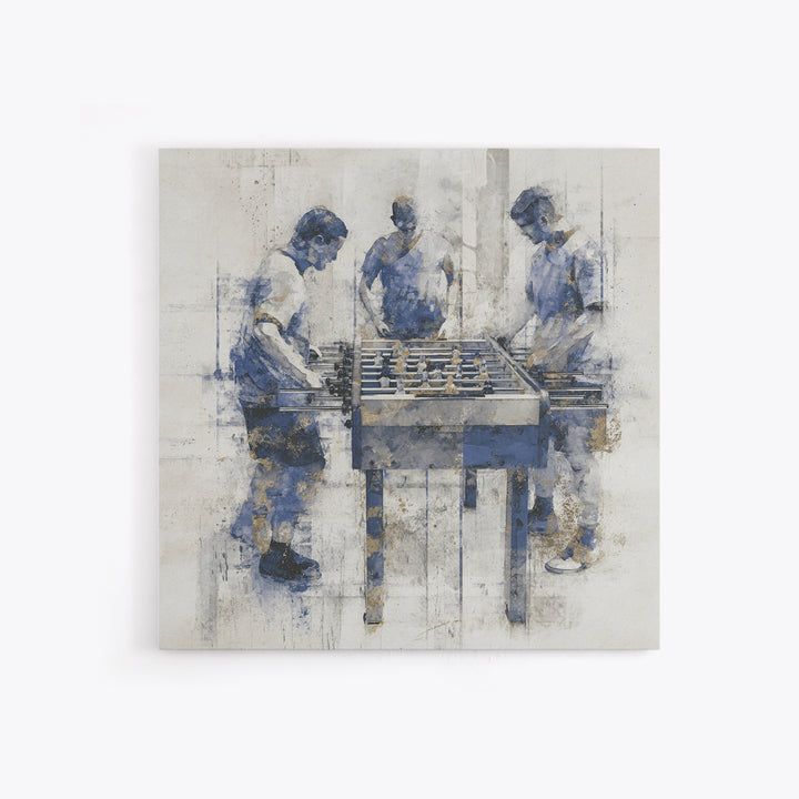 Foosball Player Figures Framed Canvas Print, Game Room Art, Statement Artwork, Game Room Decor, Fine Art, Play, GRA-1x1-33