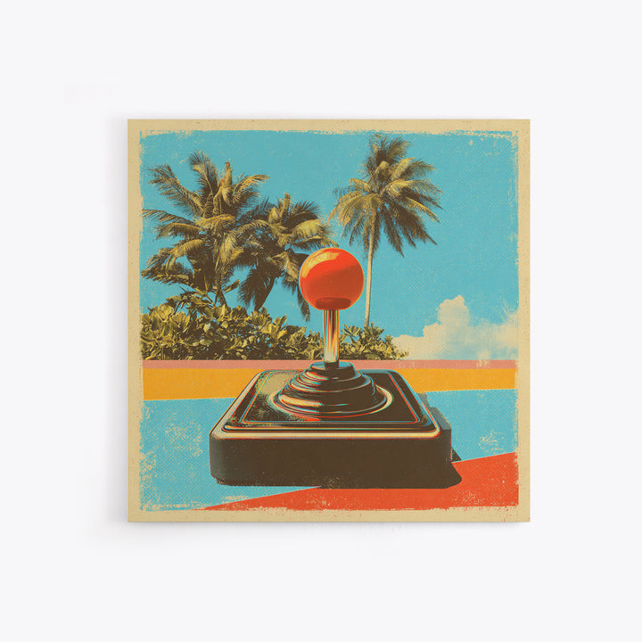 Retro Arcade Joystick Canvas Print, Game Room Art, Modern Decor, Game Room Decor, Fine Art, Play, Home Decor, Wall Decor, GRA-1x1-49