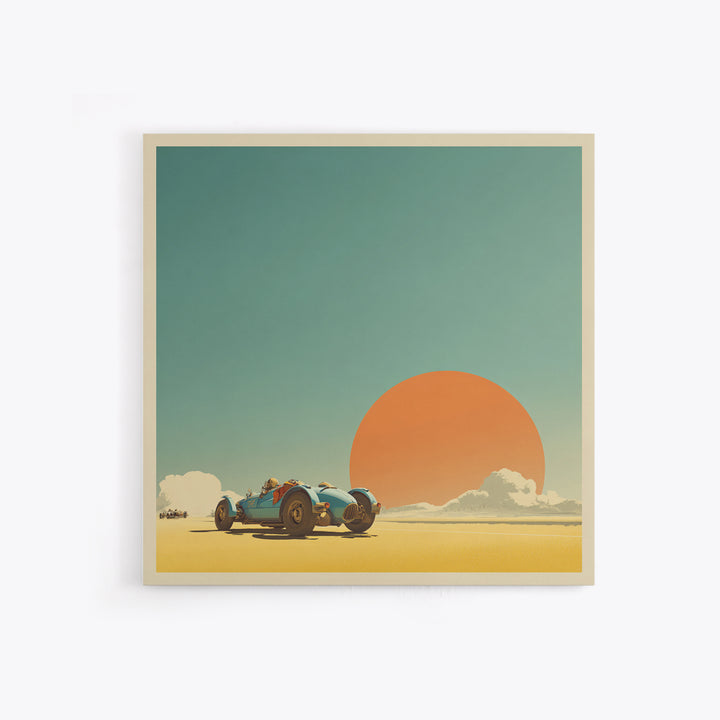 Retro Racing Car Game Poster Without Text Canvas Print, Game Room Art, Playroom Art, Game Room Decor, Fine Art, Play, GRA-1x1-60