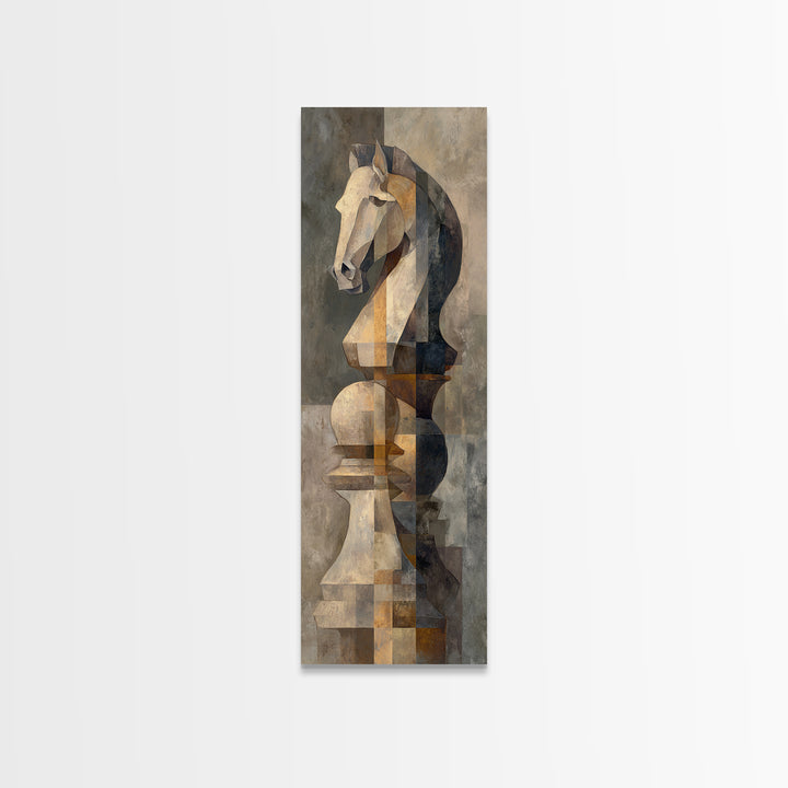 Tabletop Dice Rolling Through Dramatic Light Framed Canvas Print, Game Room Art, Modern Decor, Game Room Decor, Fine Art, Play, GRA-1x3-29