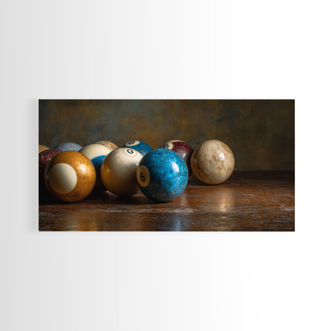 Billiards Eight Ball Canvas Print, Game Room Art, Printable Wall Art, Game Room Decor, Fine Art, Play, African American Art, GRA-2x1-94