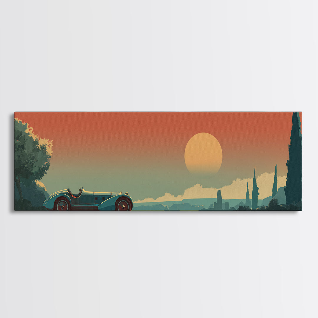 Retro Racing Car Game Poster Without Text Canvas Print, Game Room Art, Modern Decor, Game Room Decor, Fine Art, Play, GRA-3x1-100