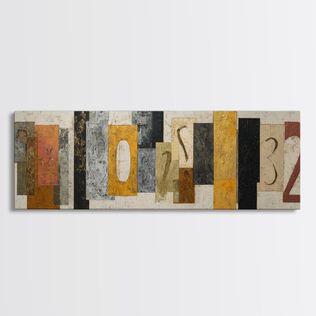 Scoreboard Numbers as Abstract Design Canvas Print, Game Room Art, Gallery Decor, Game Room Decor, Fine Art, Play, GRA-3x1-40
