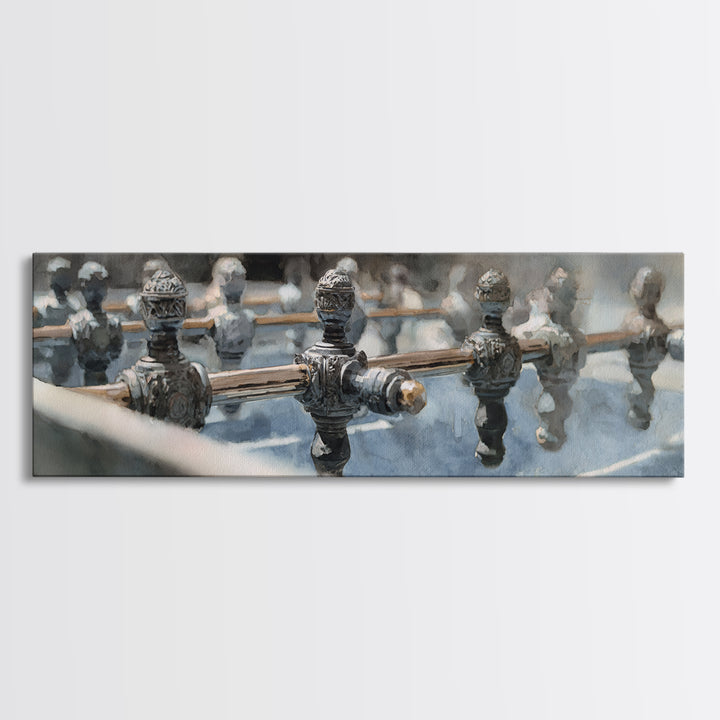 Foosball Player Figures Canvas Print, Game Room Art, Living Room Art, Game Room Decor, Fine Art, Play, Neutral Decor, GRA-3x1-49
