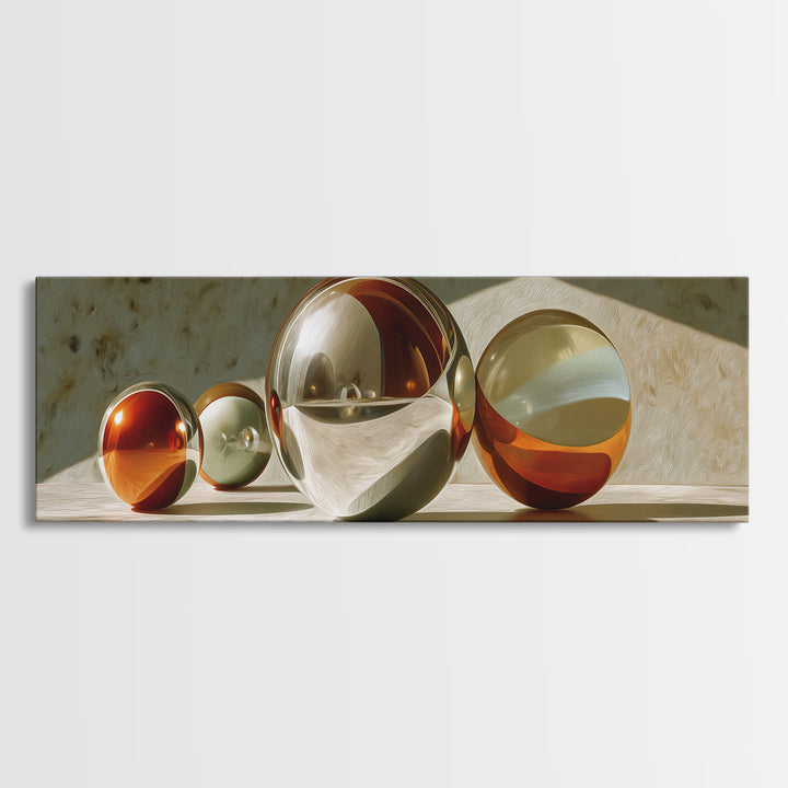Pinball Silver Ball Canvas Print, Game Room Art, Playroom Wall Decor, Game Room Decor, Oil Painting, Play, Statement Artwork, GRA-3x1-85
