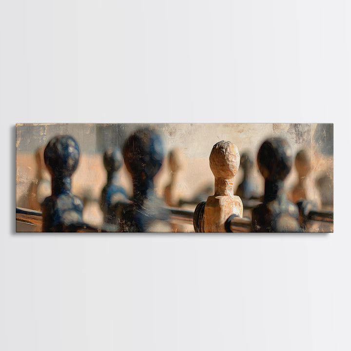Foosball Player Figures Canvas Print, Game Room Art, Gallery Decor, Game Room Decor, Fine Art, Play, Contemporary Art, GRA-3x1-97