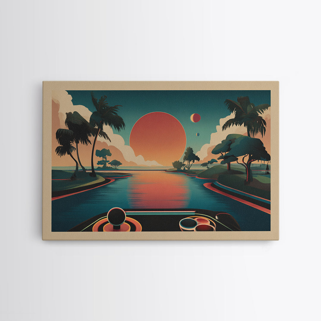Retro Arcade Joystick Canvas Print, Game Room Art, Girly Wall Art, Game Room Decor, Fine Art, Play, Luxury Decor, Art Print, GRA-3x2-29