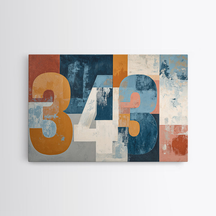 Scoreboard Numbers as Abstract Design Canvas Print, Game Room Art, Original Art, Game Room Decor, Play, Trendy Wall Art, GRA-3x2-4
