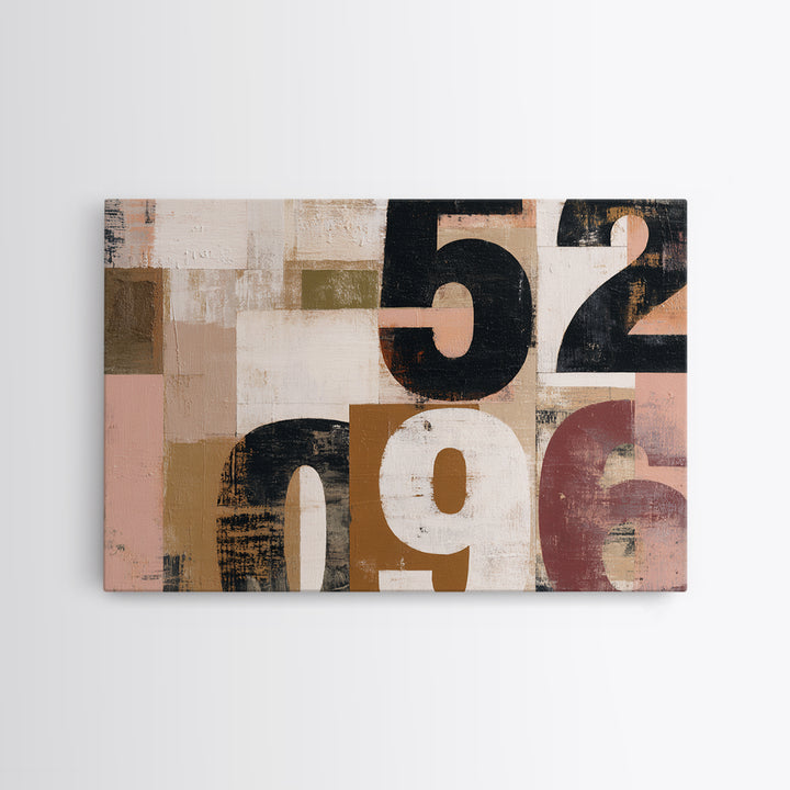 Scoreboard Numbers as Abstract Design Canvas Print, Game Room Art, Black Woman Art, Game Room Decor, Fine Art, Play, Retro Art, GRA-3x2-52