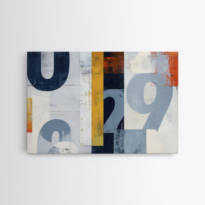 Scoreboard Numbers as Abstract Design Canvas Print, Game Room Art, Kids Room Wall Art, Game Room Decor, Fine Art, Play, GRA-3x2-76