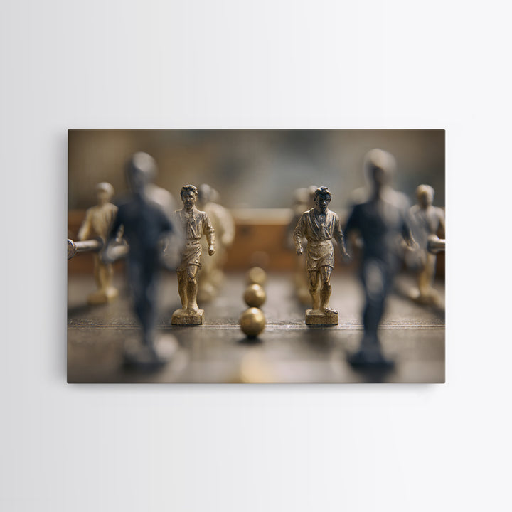 Foosball Player Figures Framed Canvas Print, Game Room Art, Original Artwork, Game Room Decor, Fine Art, Play, GRA-3x2-85