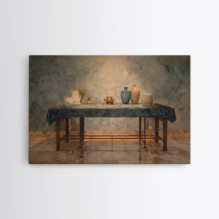 Blackjack Table Still Life Without Words Framed Canvas Print, Game Room Art, Art Print, Game Room Decor, Fine Art, Play, GRA-3x2-96