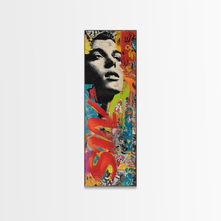 Graffiti Lettering Forms Without Readable Words Canvas Print, Graffiti Art, Luxury Decor, Living Room Decor, Fine Art, Street, GRF-1x3-21