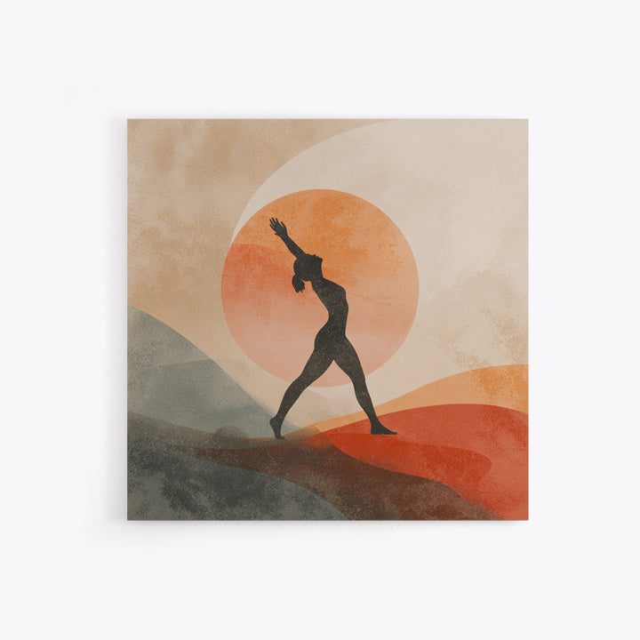 Fitness Woman Stretching Canvas Print, Gym Art, Luxury Decor, Gym Decor, Strength, Living Room Decor, Abstract Wall Art, GYM-1x1-69