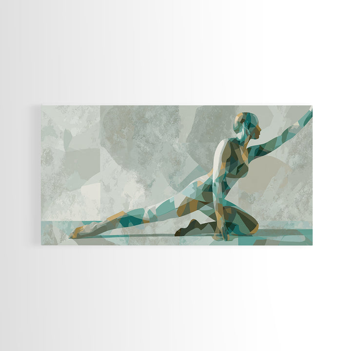 Fitness Woman Stretching Canvas Print, Gym Art, Sports Decor, Gym Decor, Fine Art, Strength, Home Gym Sign, Gallery Decor, GYM-2x1-89