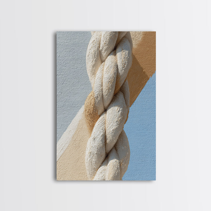 Cross Training Rope Wave Abstraction Framed Canvas Print, Gym Art, Gym Decor, Fine Art, Strength, Statement Artwork, Boho Decor, GYM-2x3-28