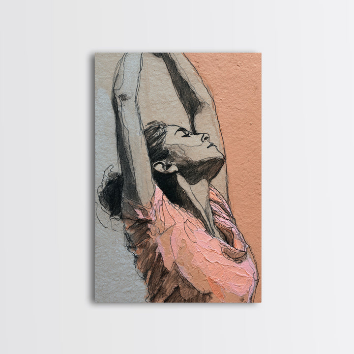 Fitness Woman Stretching Canvas Print, Gym Art, Canvas Print, Gym Decor, Fine Art, Strength, Modern Home Decor, Gym Sign, GYM-2x3-29