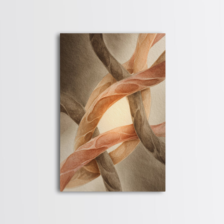 Cross Training Rope Wave Abstraction Framed Canvas Print, Gym Art, Minimalist Decor, Gym Decor, Abstract Art, Strength, GYM-2x3-4