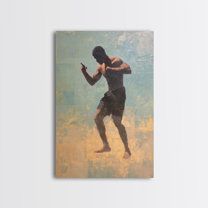 Black and White Wrestler Action Study Framed Canvas Print, Gym Art, Bar Art, Gym Decor, Fine Art, Strength, Gym Sign, GYM-2x3-78