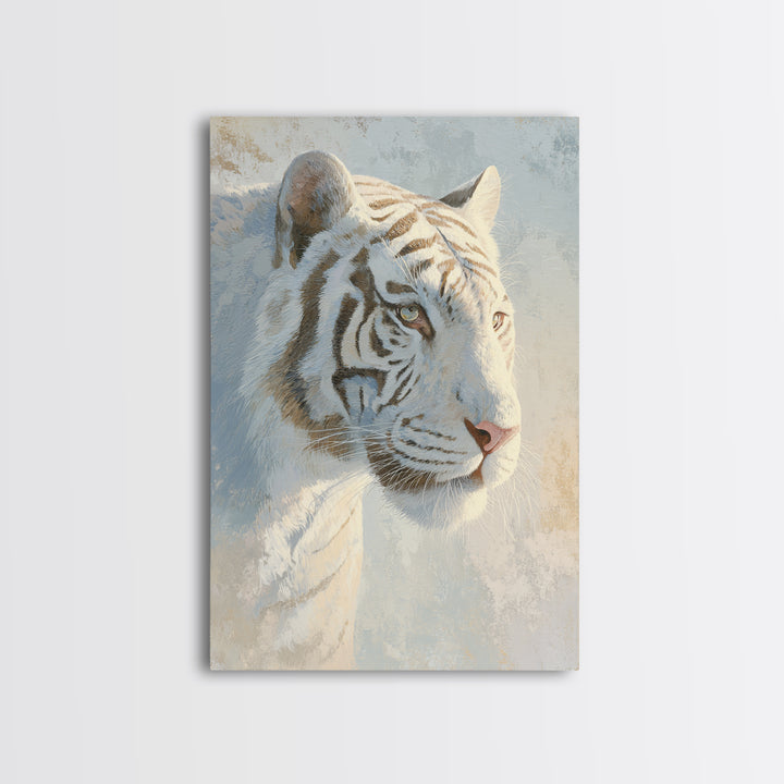 Tiger Representing Strength and Focus Framed Canvas Print, Gym Art, Sports Poster, Gym Decor, Fine Art, Strength, Neutral Decor, GYM-2x3-97