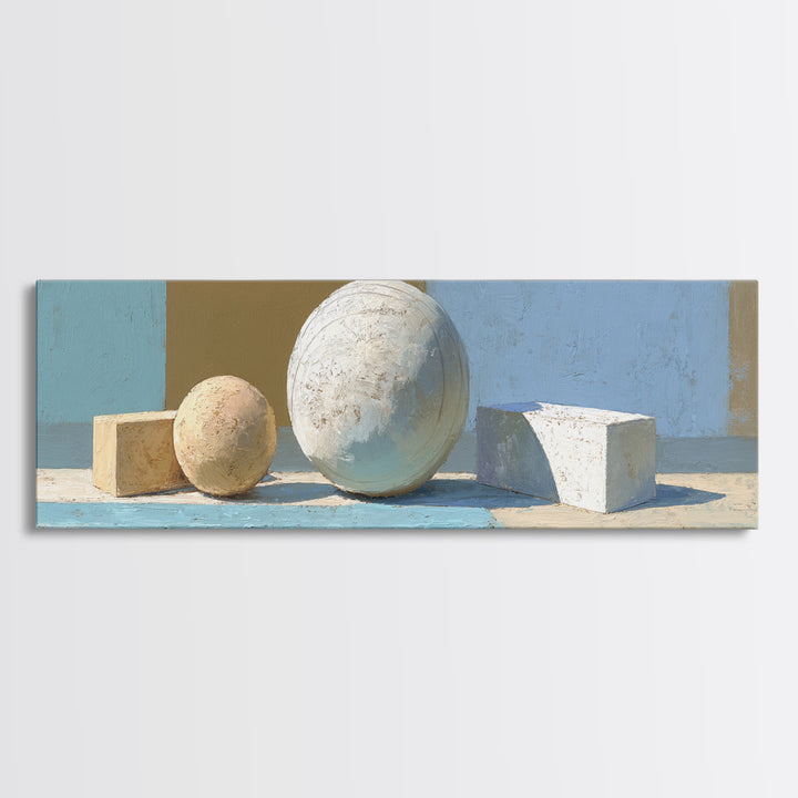 Medicine Ball and Chalk Still Life Framed Canvas Print, Gym Art, Gallery Decor, Gym Decor, Fine Art, Strength, Wall Art, GYM-3x1-15