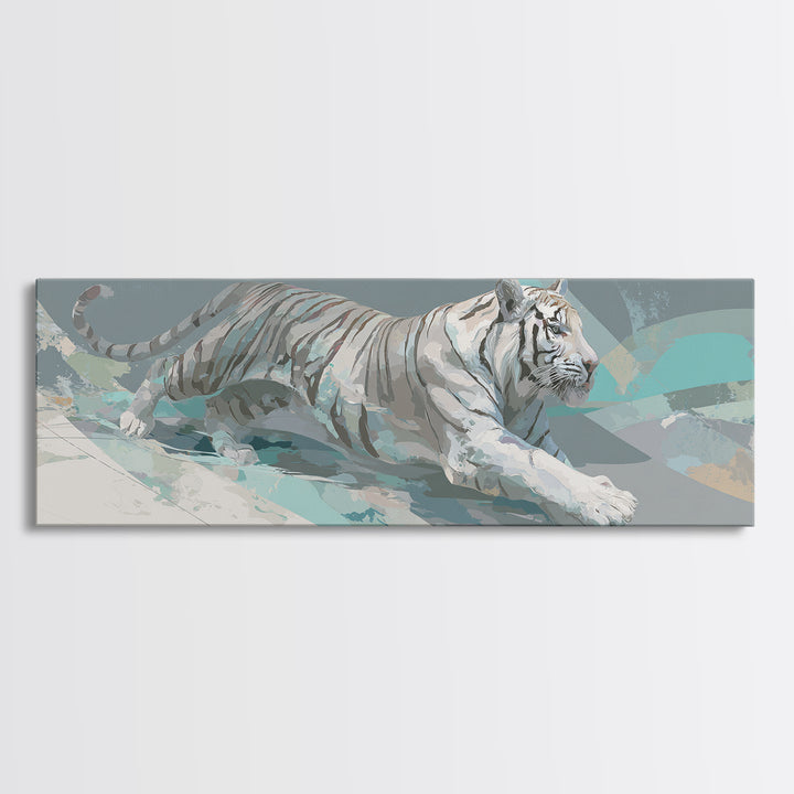 Tiger Representing Strength and Focus Canvas Print, Gym Art, Gym Decor, Fine Art, Strength, Statement Artwork, Boho Decor, GYM-3x1-33